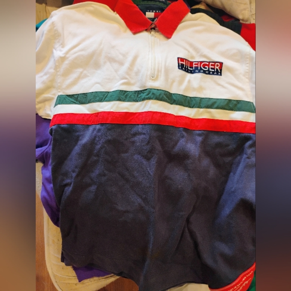 Vintage Tommy Hilfiger Multicolor Striped Polo